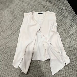 Drapery Beige Tie Back Vest | Size Small